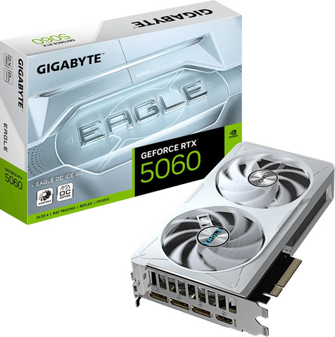 כרטיס מסך Gigabyte GeForce RTX 5060 EAGLE OC ICE 8G GV-N5060EAGLEOC