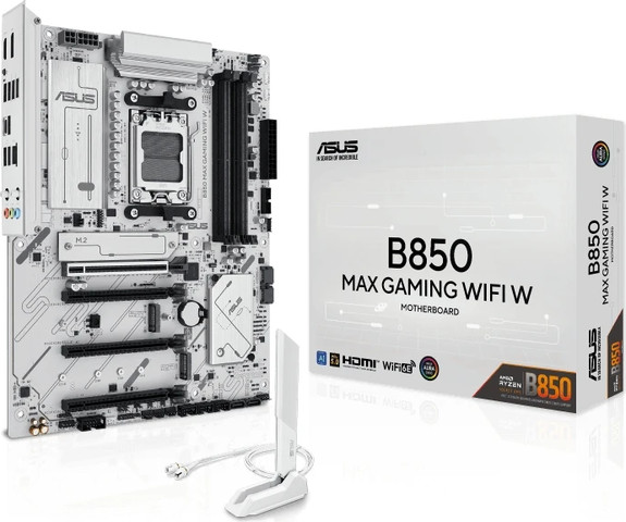 לוח אם ASUS B850 MAX GAMING WIFI צבע לבן