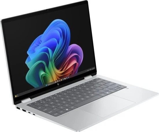 מחשב נייד עם מסך מגע HP OmniBook X Flip Next Gen AI 14-FM0002NJ / BS9X4EA - צבע Glacier Silver - עט HP כלול באריזה