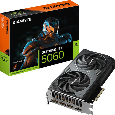 כרטיס מסך Gigabyte GeForce RTX 5060 WINDFORCE 8G GV-N5060WF2-8GD