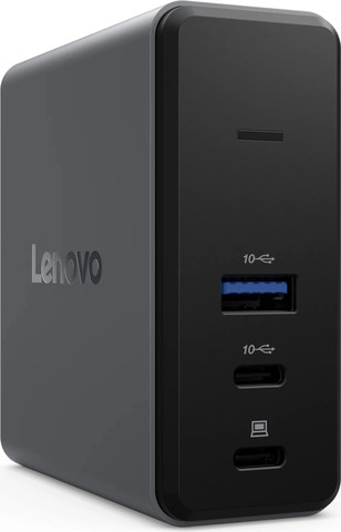 תחנת טעינה LENOVO GaN בצבע שחור 40BD0065EU