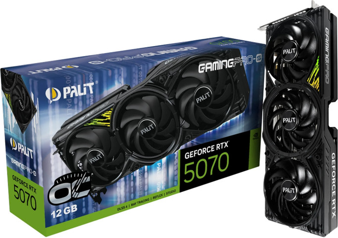 כרטיס מסך Palit GeForce RTX 5070 GamingPro-S OC 12GB