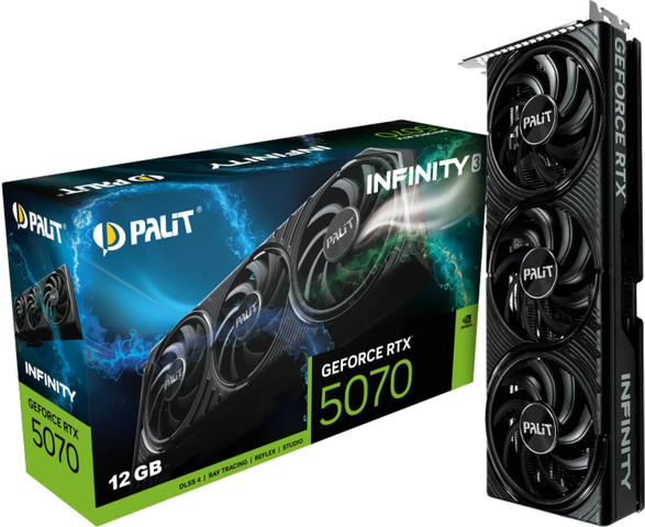 כרטיס מסך Palit GeForce RTX 5070 Infinity 3 12GB NE75070019K9-GB2050S