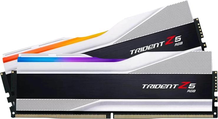 זיכרון G.Skill Trident Z5 RGB DDR5 32GB (2x16GB) 6400 CL32 בצבע כסוף