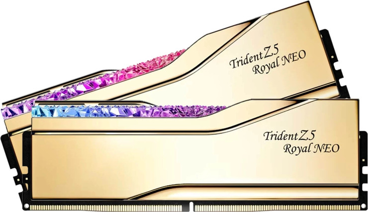 זיכרון G.Skill Trident Z5 Royal Neo DDR5 64GB (2x32GB) 6000 CL26 בצבע זהב
