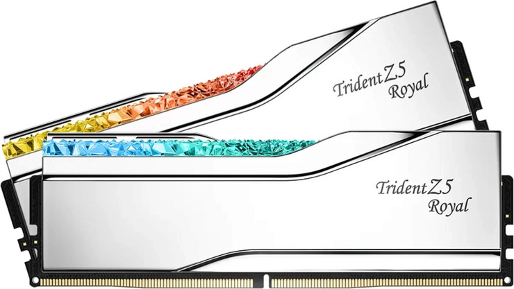 זיכרון G.Skill Trident Z5 Royal DDR5 64GB (2x32GB) 6400 CL32 בצבע כסוף