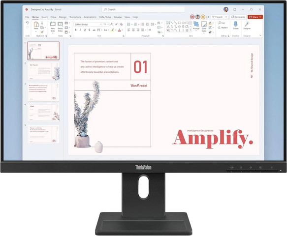 מסך מחשב Lenovo ThinkVision E24-40 בצבע שחור עורב