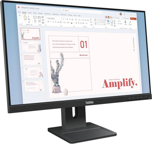 מסך מחשב Lenovo ThinkVision E24-40 בצבע שחור עורב