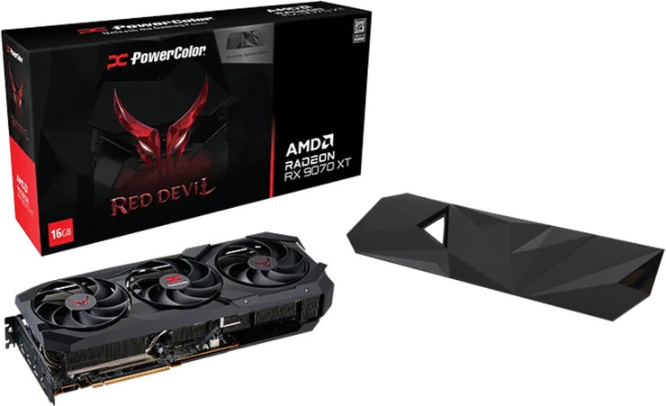 כרטיס מסך PowerColor Red Devil RX 9070 XT 16GB GDDR6 מהדורת גב מיוחדת