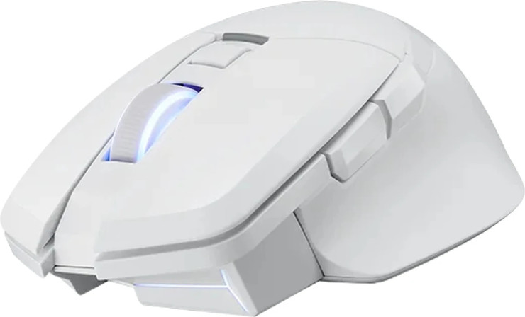 עכבר גיימינג אלחוטי PowerColor ALPHYN AM10 בצבע לבן