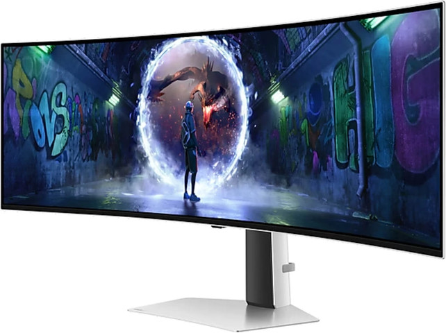 מסך מחשב קעור לגיימינג Samsung 49" Odyssey G9 OLED S49DG932SM בצבע כסוף