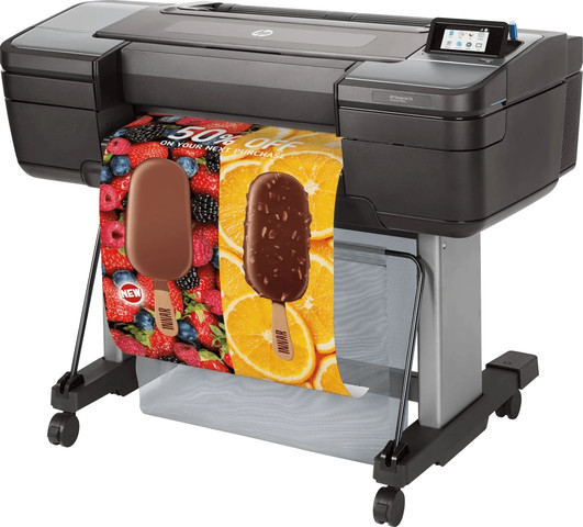 מדפסת פלוטר HP DesignJet Z6 PostScript ברוחב 24 אינץ' עם אבטחה מתקדמת T8W15A