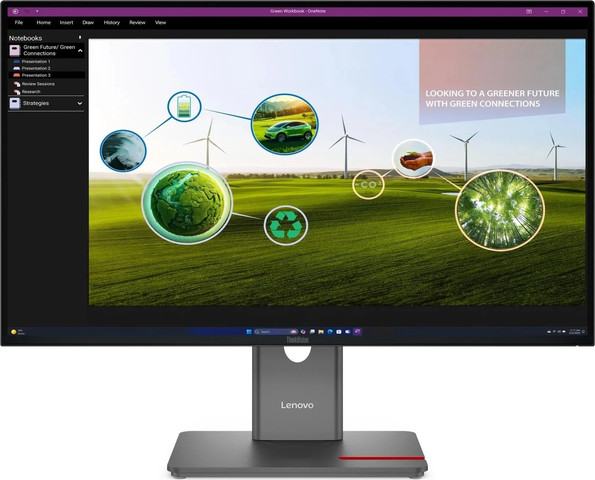 מסך מחשב Lenovo ThinkVision P27Q-40 64A7GAT6IS בצבע שחור