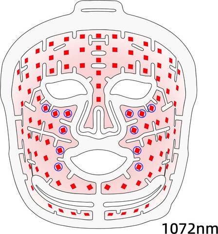 מסכת לד לטיפול פנים IBORRIA M5 Liquid Silicone LED Face Mask בצבע לבן