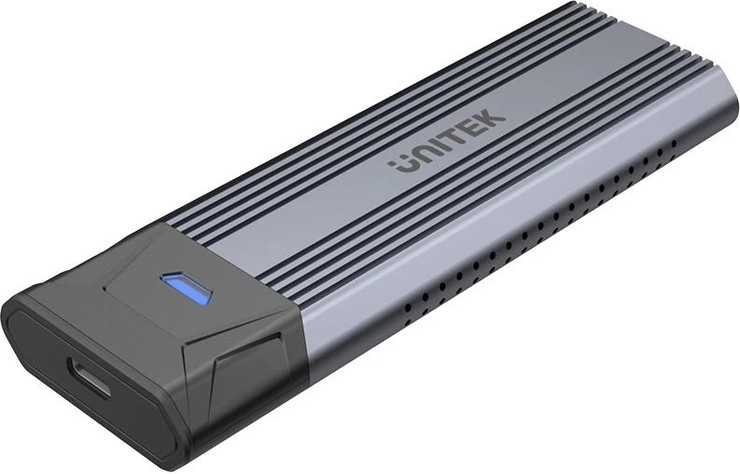 UNITEK מארז SSD SolidForce USB-C ל-NVMe/SATA M.2 S1204B בצבע שחור