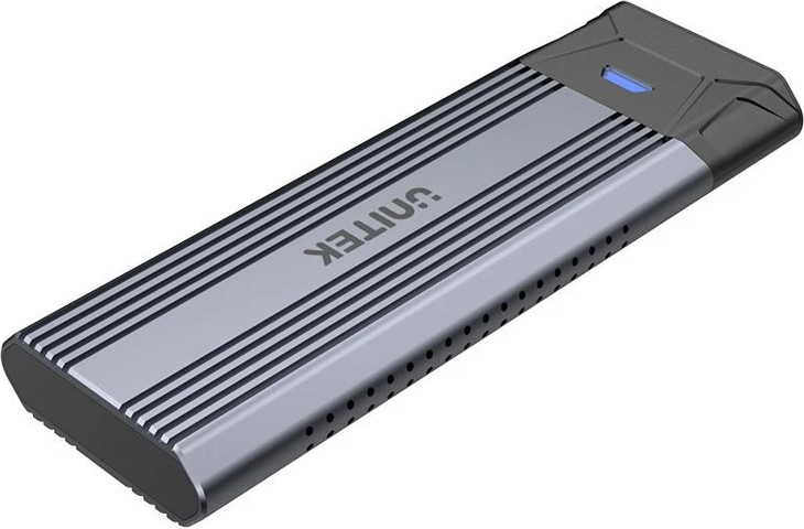 UNITEK מארז SSD SolidForce USB-C ל-NVMe/SATA M.2 S1204B בצבע שחור