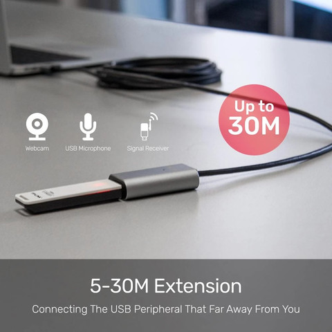 כבל הארכת USB 2.0 באורך 40 מטר UNITEK Y-276