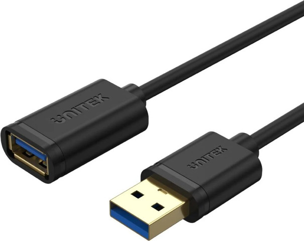 כבל USB 3.0 מאריך 1 מ' UNITEK בצבע שחור