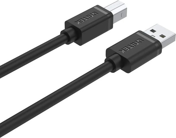 כבל טעינה USB 2.0 ל-USB-B באורך 2 מטר UNITEK בצבע שחור