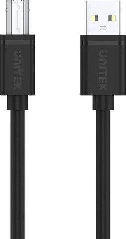 כבל טעינה USB 2.0 ל-USB-B באורך 2 מטר UNITEK בצבע שחור