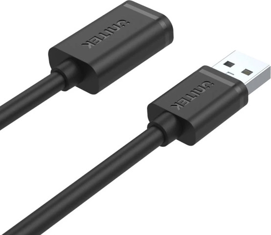 כבל USB 2.0 UNITEK Type-A (M) ל-Type-A (F) באורך 1.5 מטר בצבע שחור