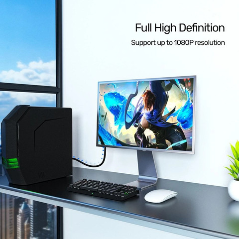 כבל VGA UNITEK HD15 (M) ל-VGA (M) באורך 10 מטר בצבע שחור