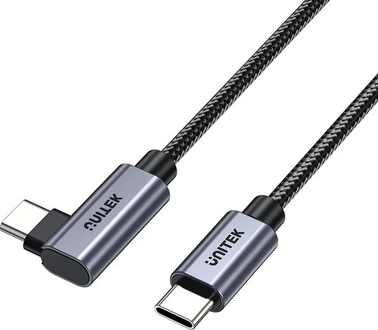 כבל USB-C זוויתי UNITEK 100W באורך 2 מטר