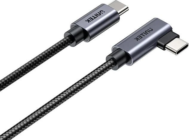 כבל USB-C זוויתי UNITEK 100W באורך 2 מטר