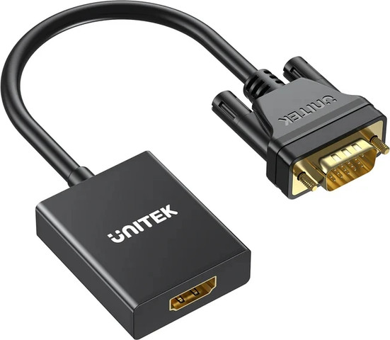 מתאם VGA ל-HDMI UNITEK V1112ABK01