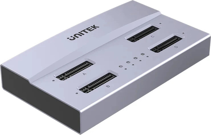 תחנת עגינה UNITEK S1243 ל-4 דיסקים קשיחים M.2 SSD בחיבור USB4