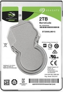 כונן HDD Seagate BarraCuda 2TB בצבע שחור