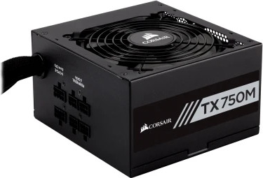 ספק כוח Corsair TX750M 750W צבע שחור
