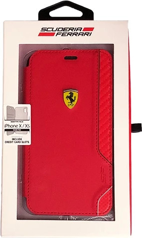 כיסוי טלפון CG MOBILE iPhone X/XS FERRARI ON TRACK בצבע פחמן