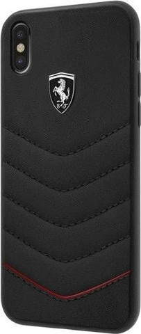 מגן טלפון CG MOBILE iPhone X/XS Ferrari Heritage Quilted בצבע שחור
