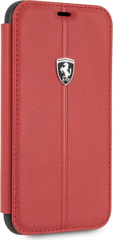 כיסוי ספר CG MOBILE IPhone XR FERRARI HERITAGE עם פסים מנוגדים בצבע אדום