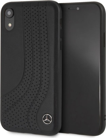 מגן טלפון CG MOBILE IPhone XR MERCEDES Genuine Leather Hard Case NEW BOW I בצבע חום