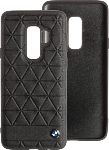 מארז עור אמיתי Galaxy S9+ BMW EMBOSSED HEXAGON צבע שחור