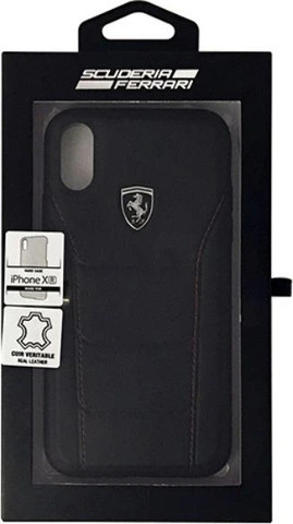 כיסוי עור קשה iPhone XR Ferrari Heritage 488 בצבע שחור