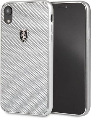 מגן טלפון CG MOBILE IPhone XR FERRARI HERITAGE בצבע כסף