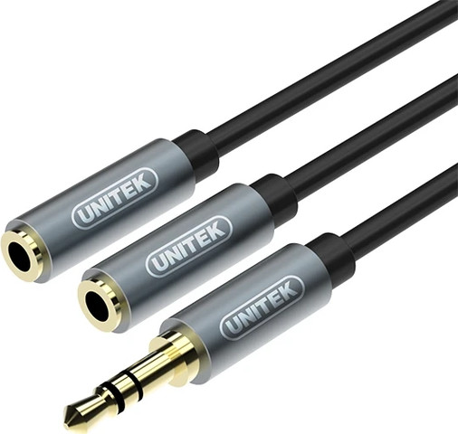 Y-C956ABK - 3.5mm/2X3.5mm m/f 0.2m Audio Cable Unitek Unitek