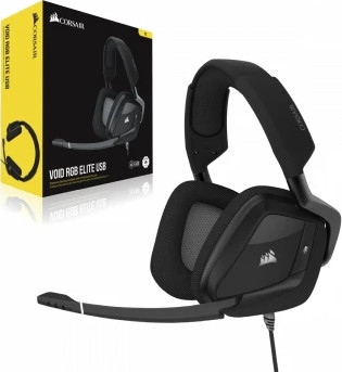 אוזניות גיימינג Corsair VOID RGB ELITE 7.1 בצבע Carbon