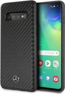 CG MOBILE כיסוי קשיח מעור לגלקסי S10 LITE בצבע שחור מרצדס רשמי MEHCS10LSRCFBK