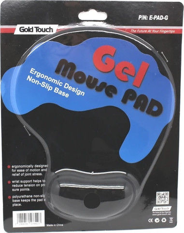 משטח ג'ל ארגונומי לעכבר GOLD TOUCH GEL E-PAD-G