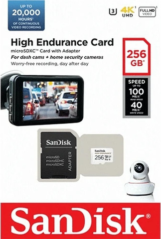 כרטיס זיכרון SanDisk Video Monitoring 256GB SDSQQNR-256G-GN6IA