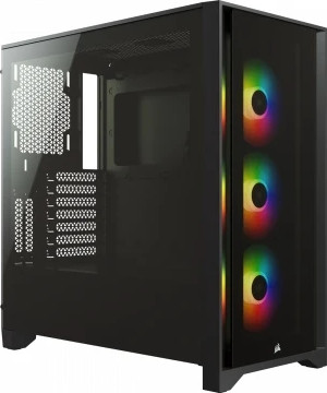 מארז Corsair iCUE 4000X RGB TG בצבע שחור