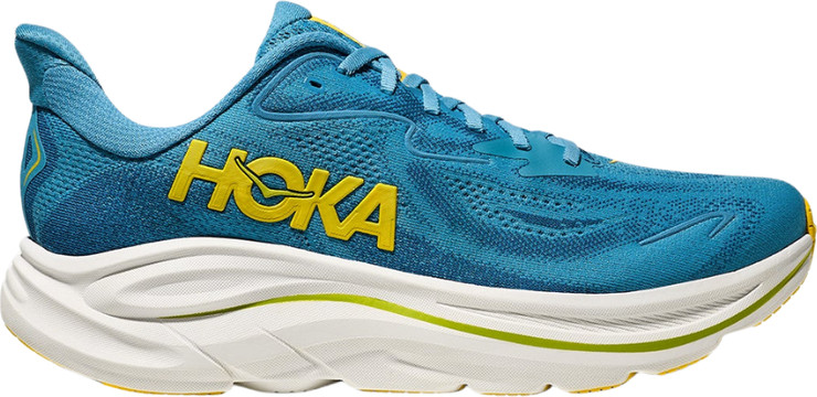 HOKA CLIFTON WIDE 10 - נעלי ספורט גברים הוקה קליפטון 10 רחבות בצבע תכלת צהוב