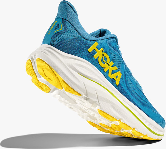 HOKA CLIFTON WIDE 10 - נעלי ספורט גברים הוקה קליפטון 10 רחבות בצבע תכלת צהוב