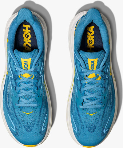 HOKA CLIFTON WIDE 10 - נעלי ספורט גברים הוקה קליפטון 10 רחבות בצבע תכלת צהוב