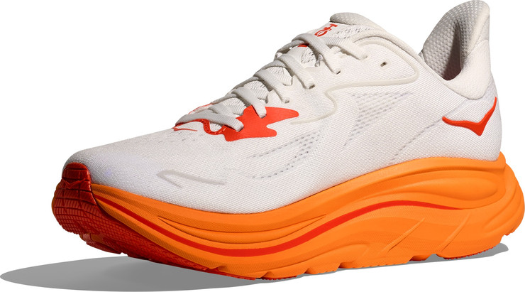 HOKA CLIFTON 10 - נעלי ספורט גברים הוקה קליפטון 10 בצבע פרוסט/כתום תפוז