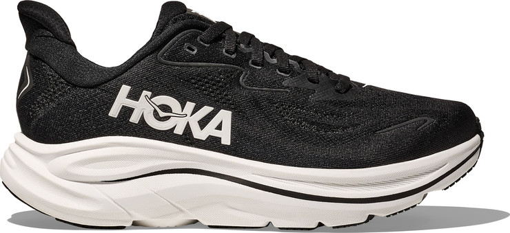 HOKA CLIFTON WIDE 10 - נעלי ספורט נשים הוקה קליפטון 10 רחבות בצבע שחור/לבן